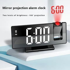 Luminous Silent Projection Alarm Clock with Large LED Screen