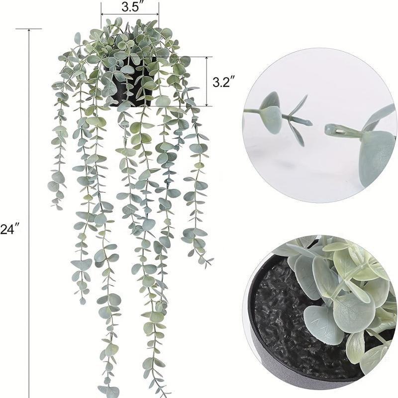 Realistic Hanging Eucalyptus Plant for Indoor and Outdoor Decor
