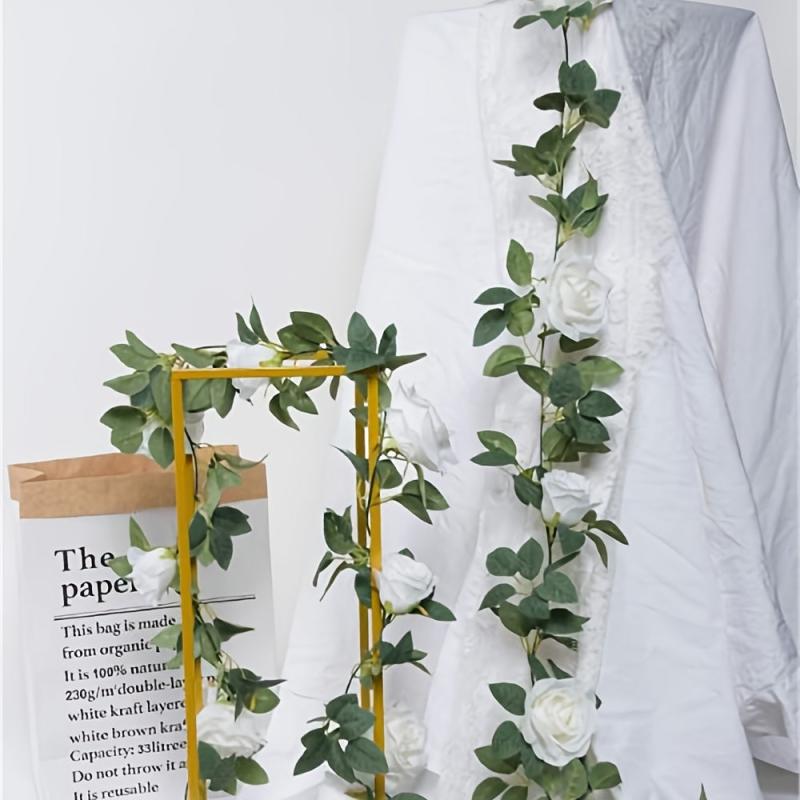 Rose Vine Silk Flower Rose Wreath Wedding Arch Ceremony Home Garden Decoration