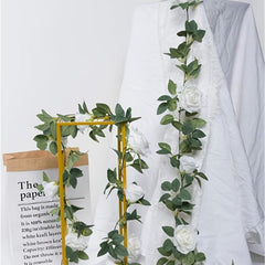 Rose Vine Silk Flower Rose Wreath Wedding Arch Ceremony Home Garden Decoration