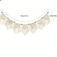 Beaded Tapestry with Tassels for Home Decor - Adds Touch of Elegance to Space