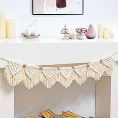 Beaded Tapestry with Tassels for Home Decor - Adds Touch of Elegance to Space
