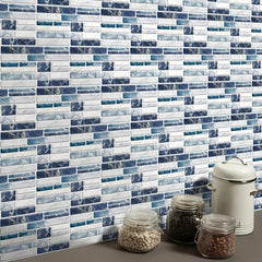 9pcs Marble Tile Sticker Self-Adhesive Wall Kitchen Living Room Waterproof