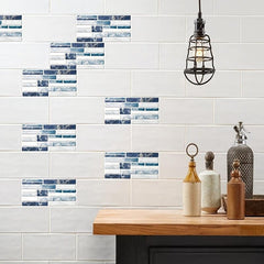 9pcs Marble Tile Sticker Self-Adhesive Wall Kitchen Living Room Waterproof