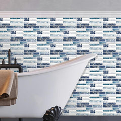 9pcs Marble Tile Sticker Self-Adhesive Wall Kitchen Living Room Waterproof