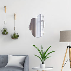 Modern Plastic Wall Mirror Stickers for Room Desk Living Room Bathroom
