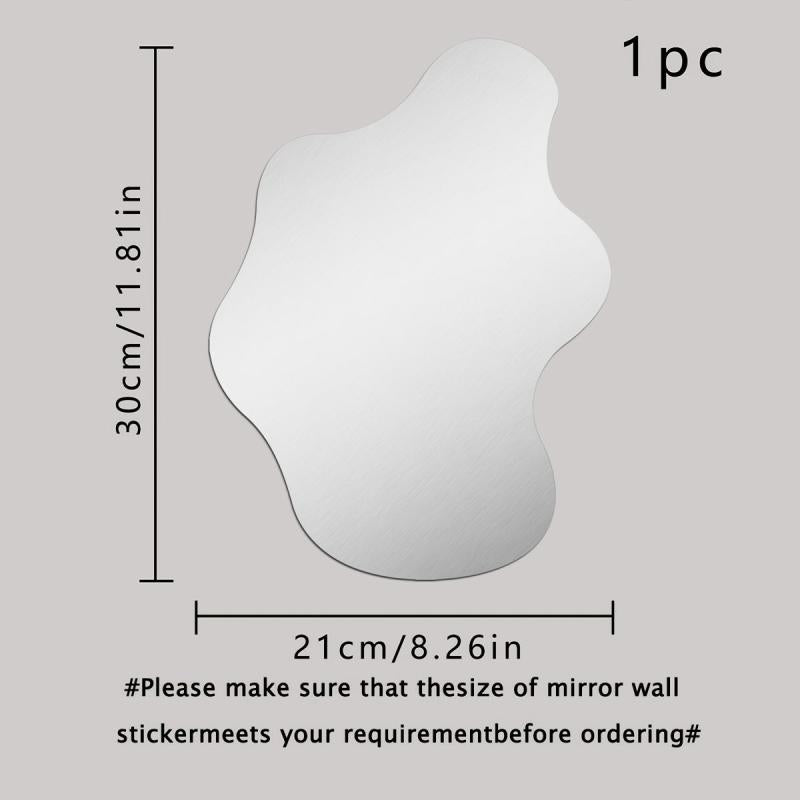 Modern Plastic Wall Mirror Stickers for Room Desk Living Room Bathroom
