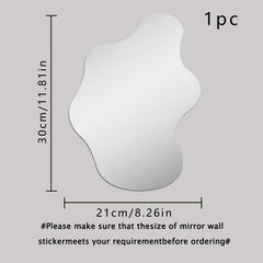 Modern Plastic Wall Mirror Stickers for Room Desk Living Room Bathroom