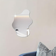 Modern Plastic Wall Mirror Stickers for Room Desk Living Room Bathroom