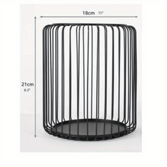 2pcs Metal Lacquered Candle Holder Lantern Shaped Candlesticks