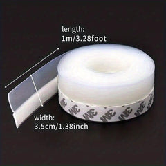 Transparent Roll Door Bottom Sealing Strip - Self-adhesive Weatherproof Seal