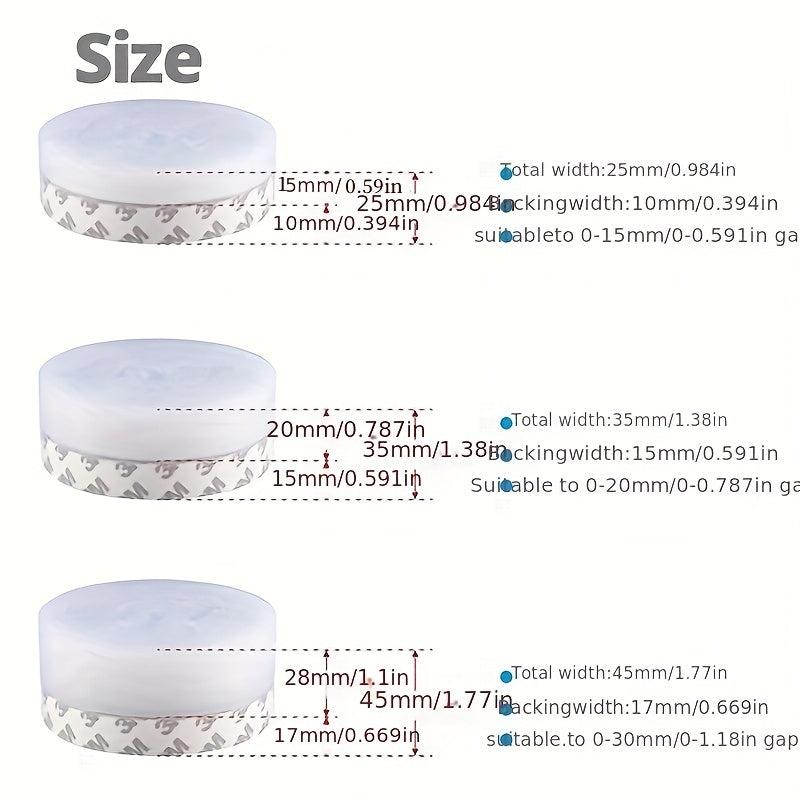 Transparent Roll Door Bottom Sealing Strip - Self-adhesive Weatherproof Seal