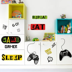 Gamer Wall Sticker Removable Wall Decal for Living Room Bedroom Classroom