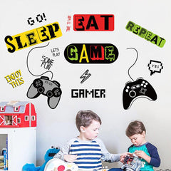 Gamer Wall Sticker Removable Wall Decal for Living Room Bedroom Classroom