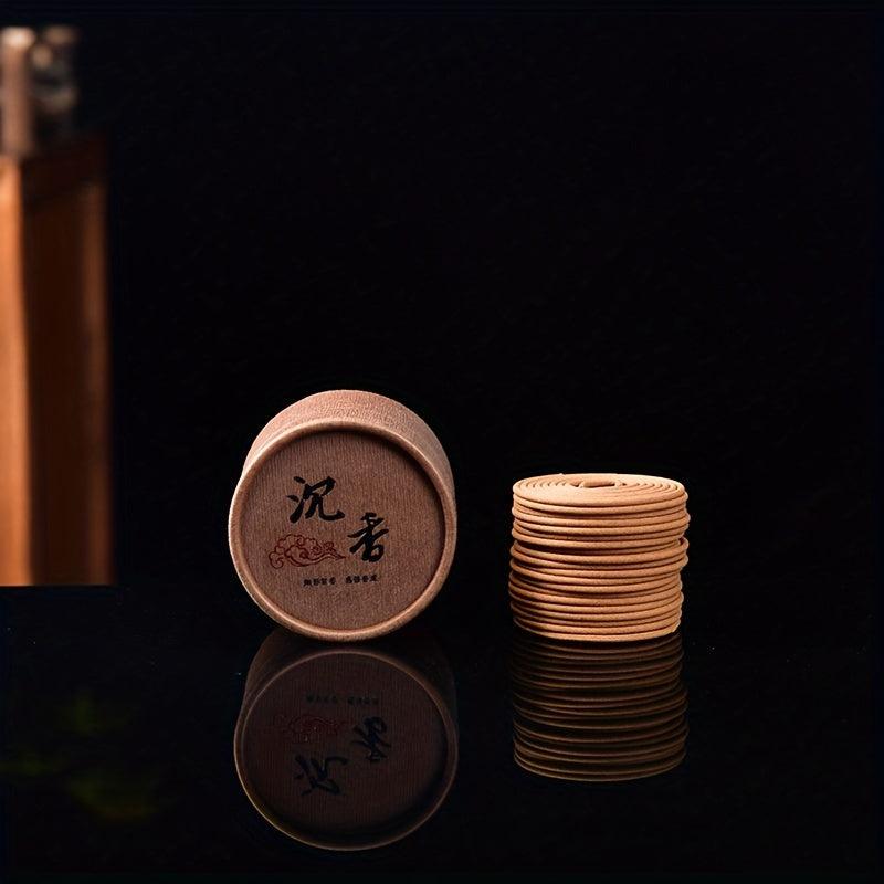 40 Pcs Chinese Incense Tray Sandalwood Mosquito Repellent Fresh Air Deo