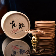 40 Pcs Chinese Incense Tray Sandalwood Mosquito Repellent Fresh Air Deo