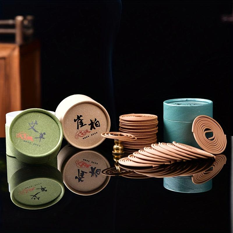 40 Pcs Chinese Incense Tray Sandalwood Mosquito Repellent Fresh Air Deo