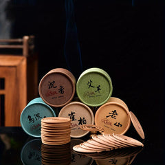 40 Pcs Chinese Incense Tray Sandalwood Mosquito Repellent Fresh Air Deo