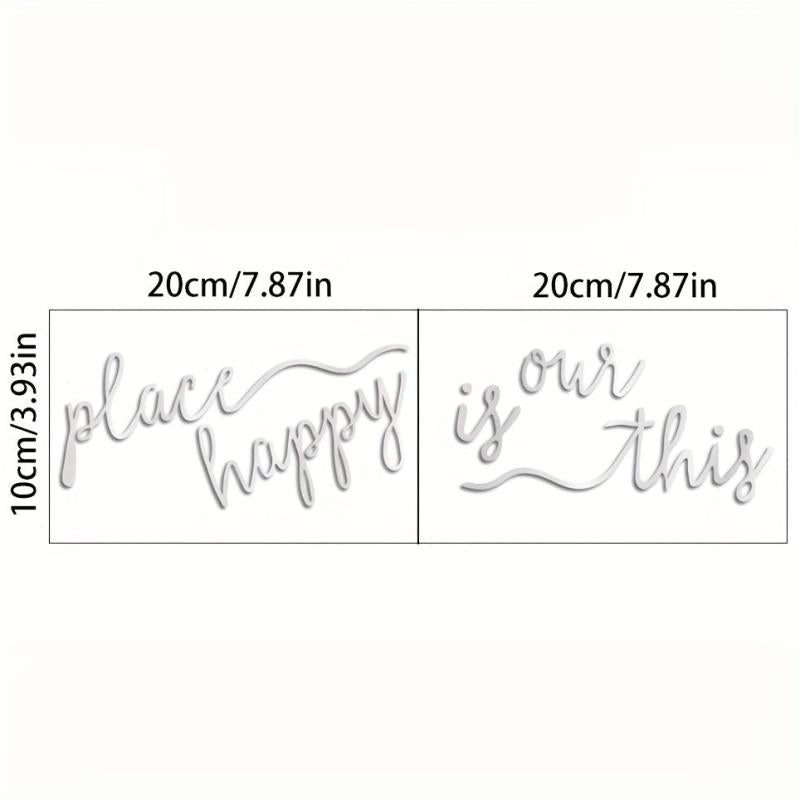 5pcs Quote Mirror Wall Sticker Acrylic Adhesive Home Decor Room Decoration