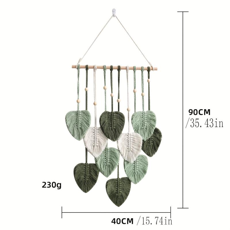 Macrame Tapestry Wall Decor Boho Safari Wall Art Nature Green Themed Home Decor