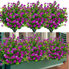3pcs Outdoor Artificial Flowers UV Resistant Plastic Flowers
