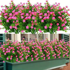 3pcs Outdoor Artificial Flowers UV Resistant Plastic Flowers