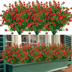 3pcs Outdoor Artificial Flowers UV Resistant Plastic Flowers