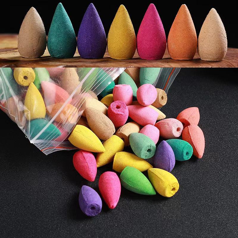 Mixed Sandalwood & Aloes Cone Incense for Aromatherapy & Home Decor
