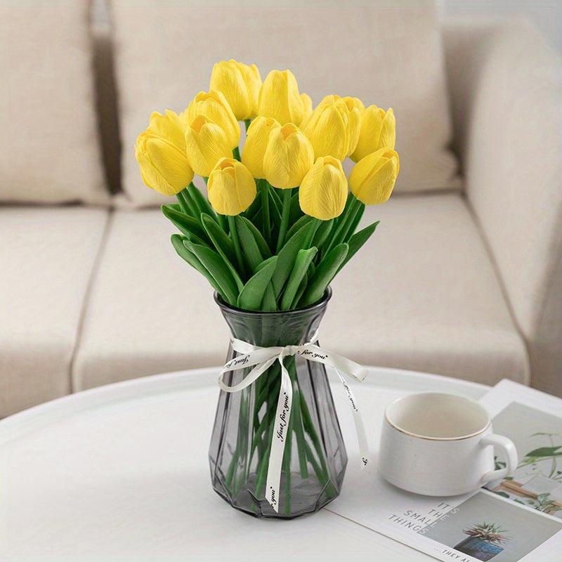 10 pcs Real Touch Tulip Flower Bouquets for Weddings Home Decor
