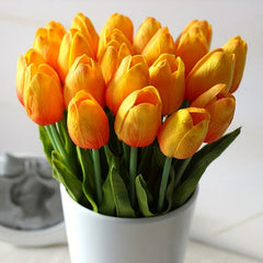 10 pcs Real Touch Tulip Flower Bouquets for Weddings Home Decor
