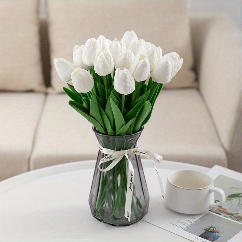 10 pcs Real Touch Tulip Flower Bouquets for Weddings Home Decor