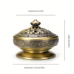 Nepalese Classical Metal Incense Burner Alloy Censer Cone Holder