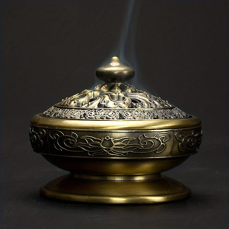 Nepalese Classical Metal Incense Burner Alloy Censer Cone Holder