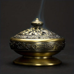 Nepalese Classical Metal Incense Burner Alloy Censer Cone Holder