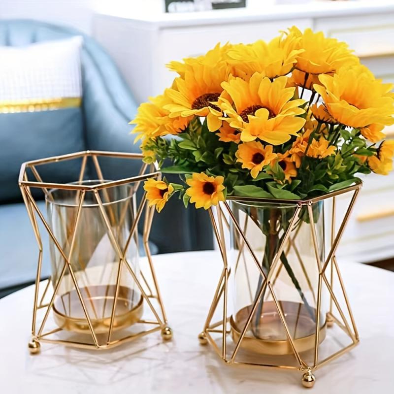Iron Glass Vase Home Decoration Candlelight Dinner Props