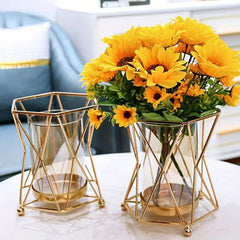 Iron Glass Vase Home Decoration Candlelight Dinner Props