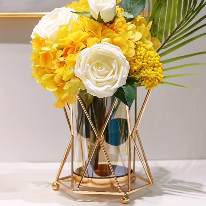 Iron Glass Vase Home Decoration Candlelight Dinner Props