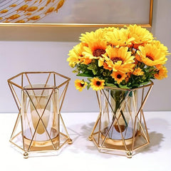 Iron Glass Vase Home Decoration Candlelight Dinner Props