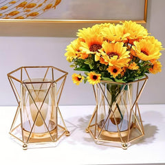 Iron Glass Vase Home Decoration Candlelight Dinner Props