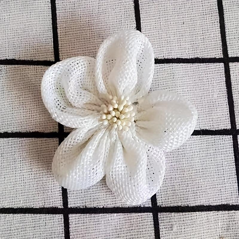 5pcs Burlap Flowers DIY Party Decoration Wedding Flowers