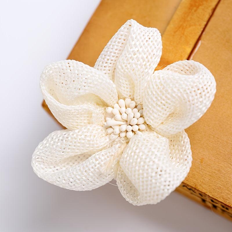 5pcs Burlap Flowers DIY Party Decoration Wedding Flowers