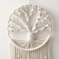 Tree Of Life Dream Catcher Tapestry Bohemian Hand Woven Wall Hanging