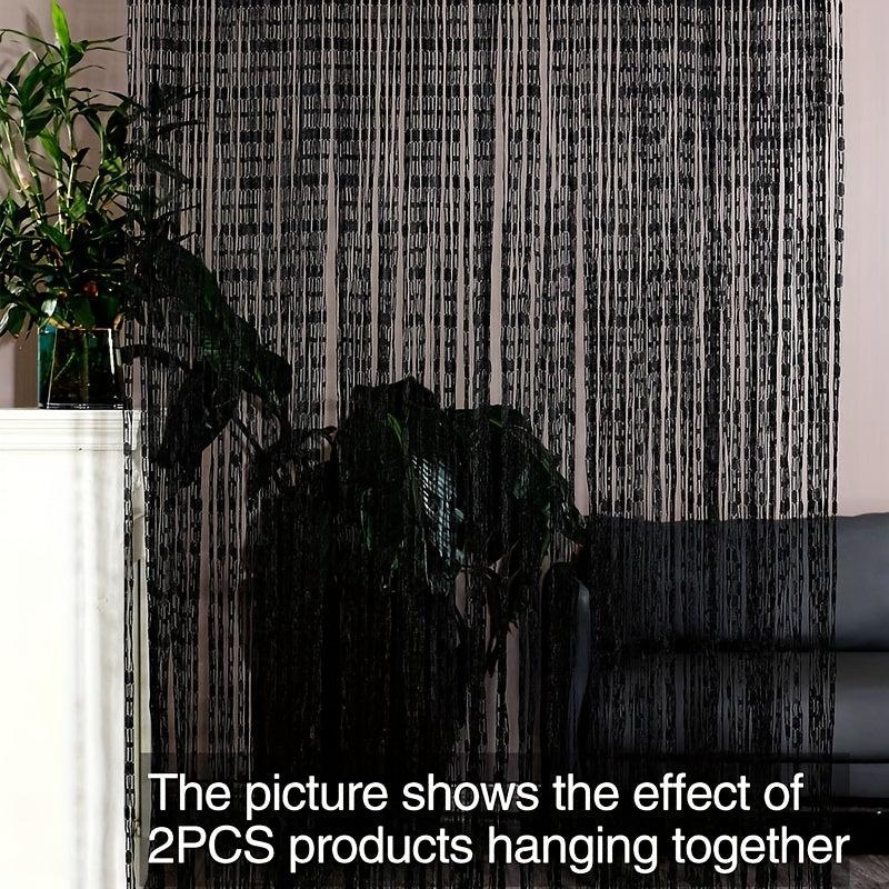 1pc Tassel Line Curtain Flowers Translucent Curtain