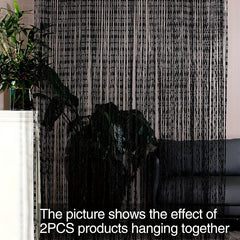 1pc Tassel Line Curtain Flowers Translucent Curtain