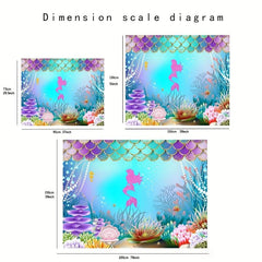 Underwater World Mermaid Tapestry - Birthday Party Decor