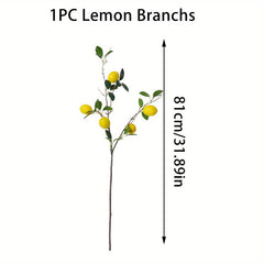 6pcs Yellow Lemon Branches 31 Inch Artificial Flower Branches