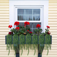 2pcs Artificial Plants with Pearl Strings in Flower Pots