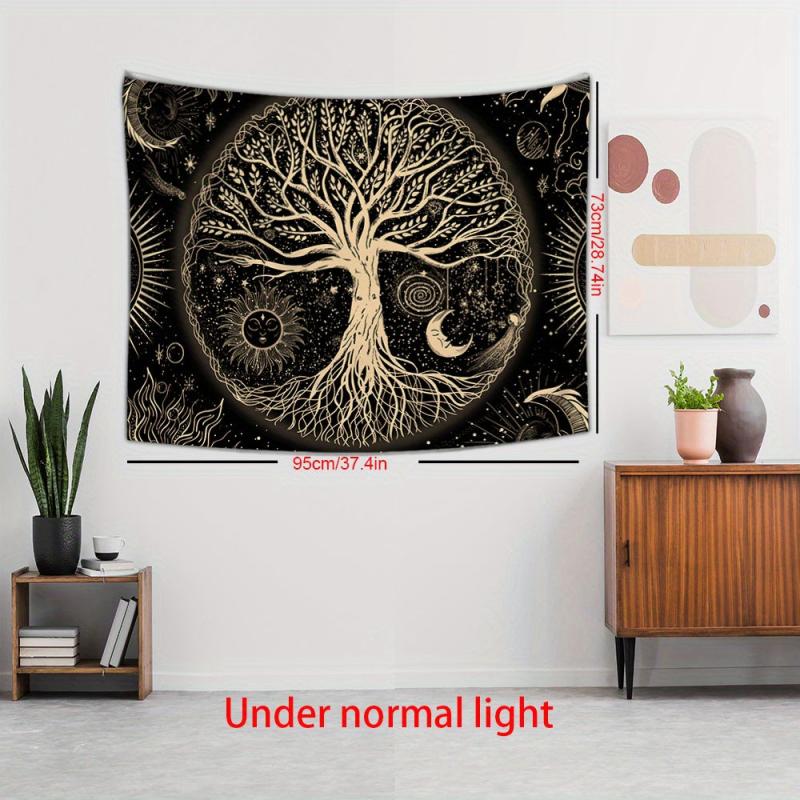 Golden Tree Of Life Tapestry Home Decor Wall Blanket Wall Decor