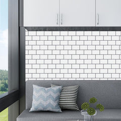10 Sheets Waterproof 3D Tile Stickers Kitchen Bathroom Backsplash