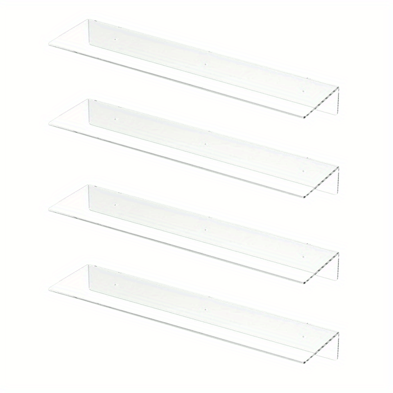 Acrylic Floating Shelves 35 05cm Invisible Wall Ledge Display Nursery